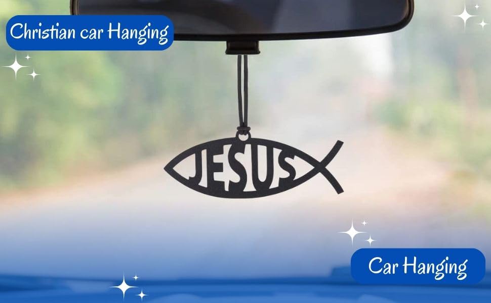 19 Acrylic JESUS Car Hanging Accessories Mandhir/Car Dashboard