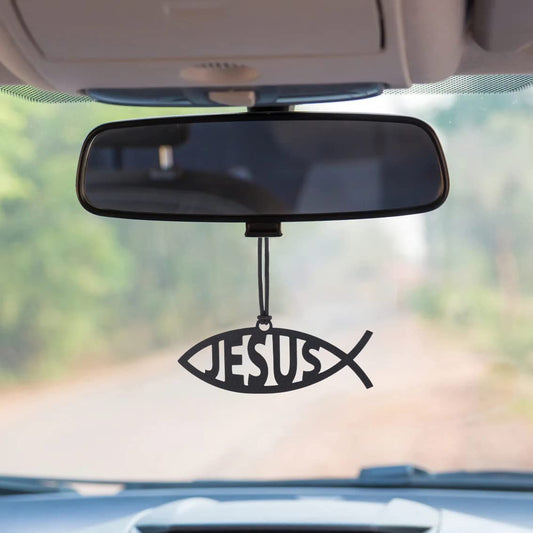 19 Acrylic JESUS Car Hanging Accessories Mandhir/Car Dashboard