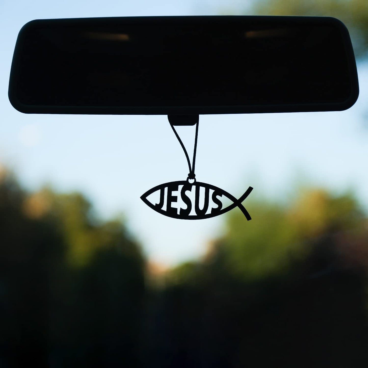 19 Acrylic JESUS Car Hanging Accessories Mandhir/Car Dashboard