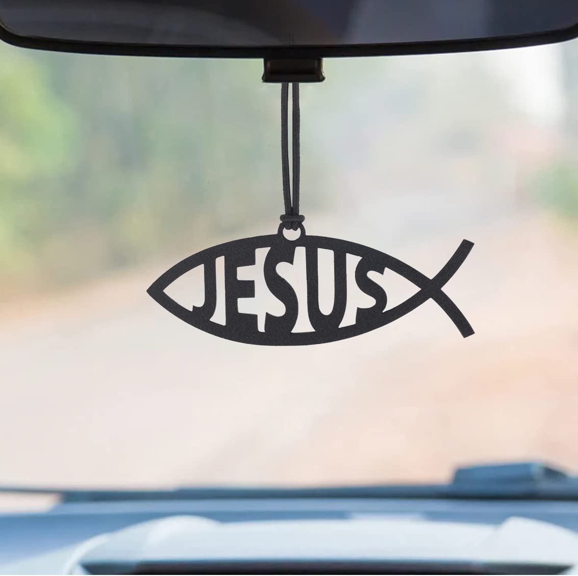 19 Acrylic JESUS Car Hanging Accessories Mandhir/Car Dashboard