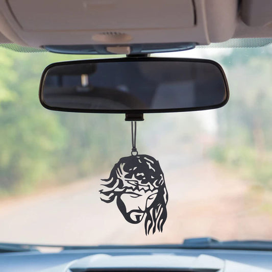 18 Acrylic JESUS HEAD Car Hanging Accessories Mandhir/Car Dashboard