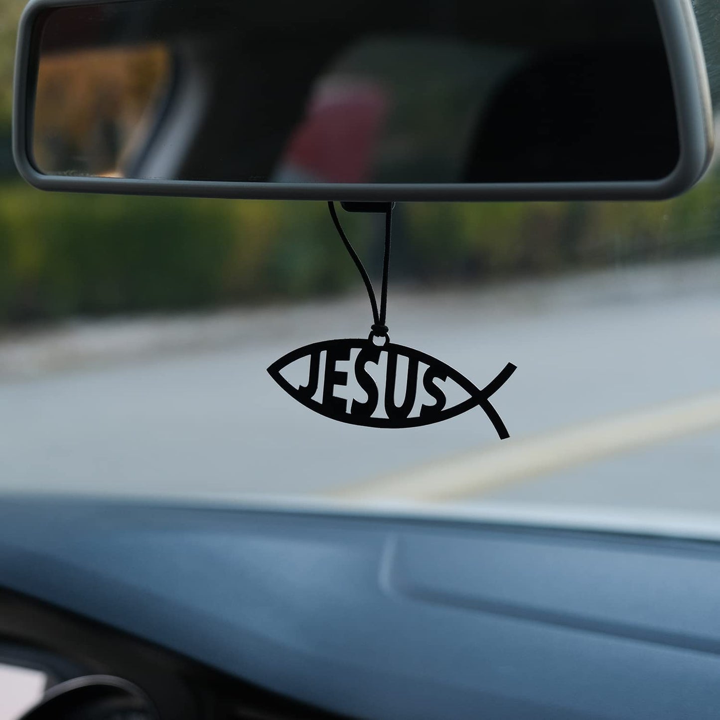 19 Acrylic JESUS Car Hanging Accessories Mandhir/Car Dashboard