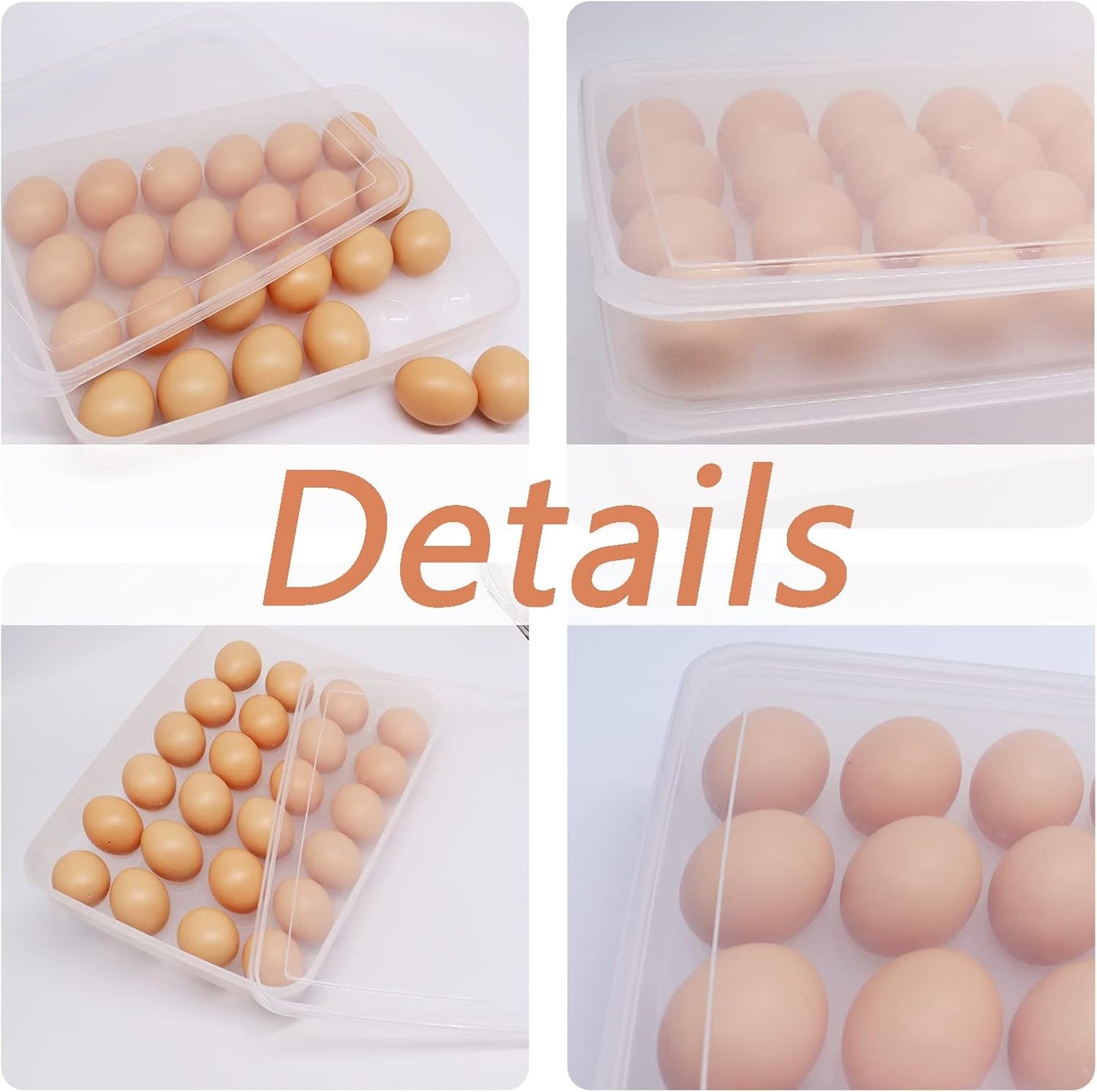 24 Grid Egg Storage Box Egg Refrigerator Storage Tray