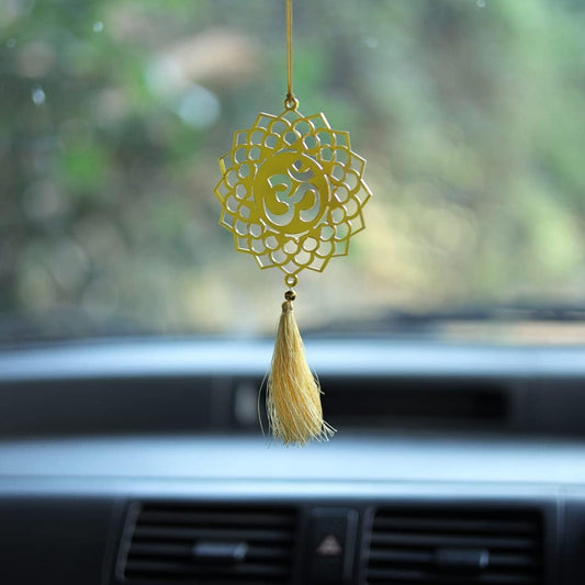 12 Acrylic OM Car Hanging Accessories Mandhir/Car Dashboard