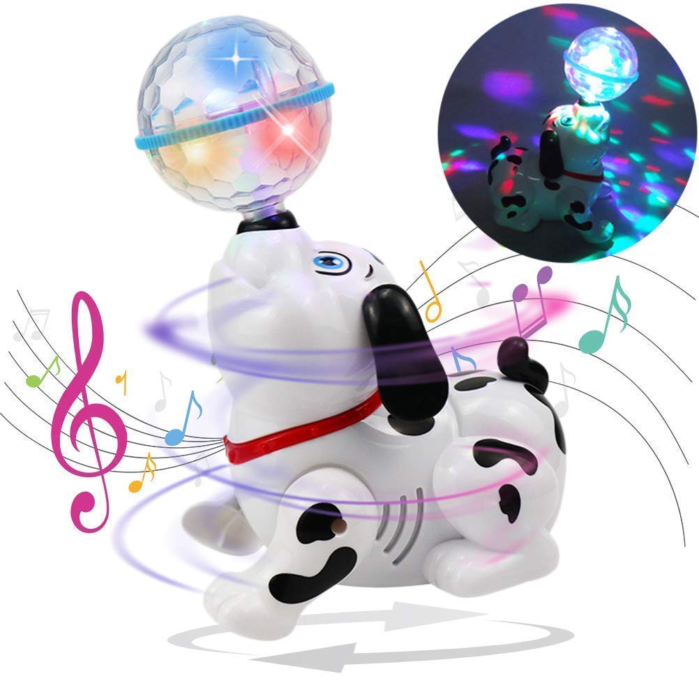 Dancing Dog with Music, Flashing Lights - Sound & Light Toys for Small Babies