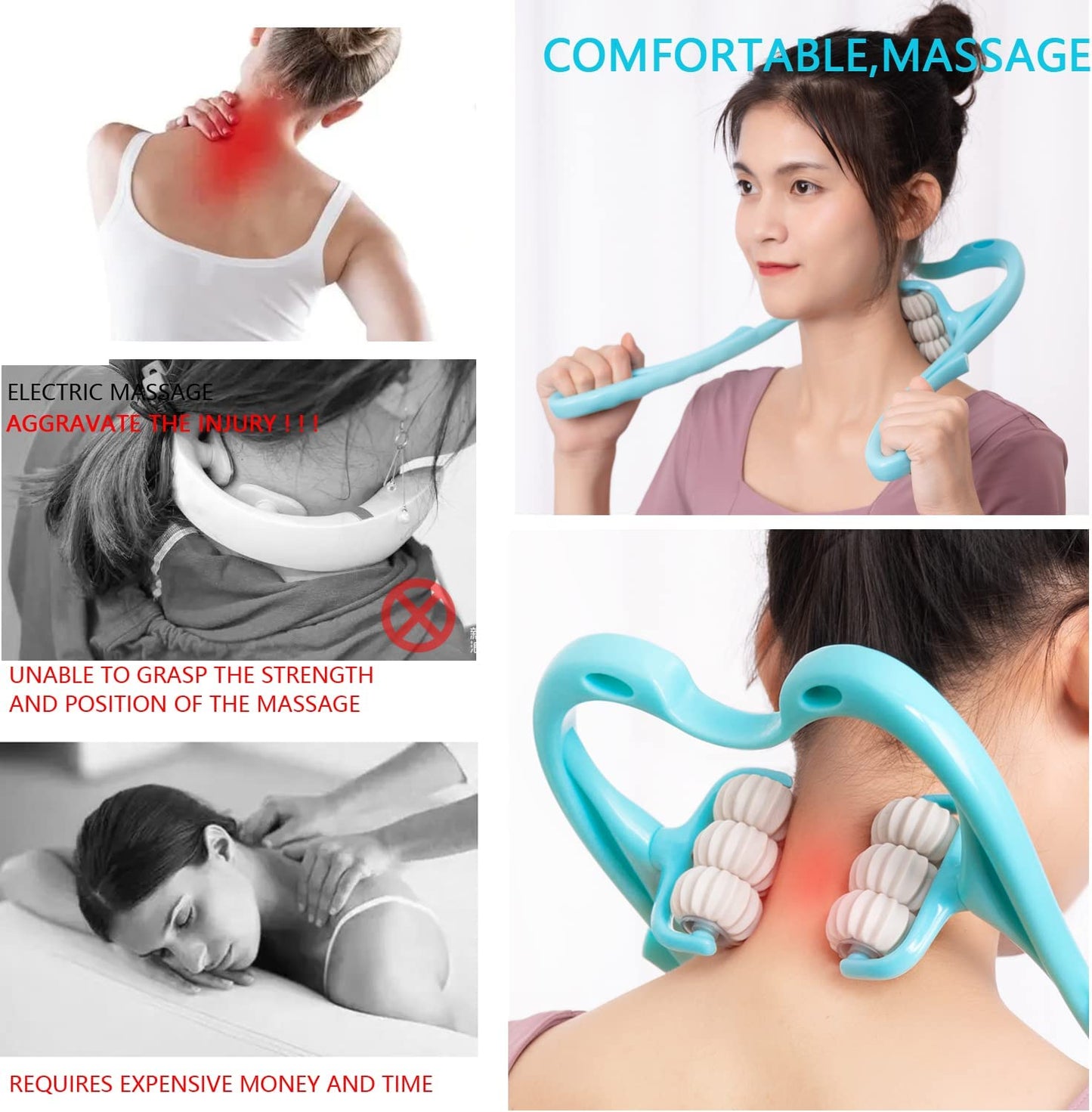 Neck Massager, Trigger Point Roller Massager for Pain Relief deep