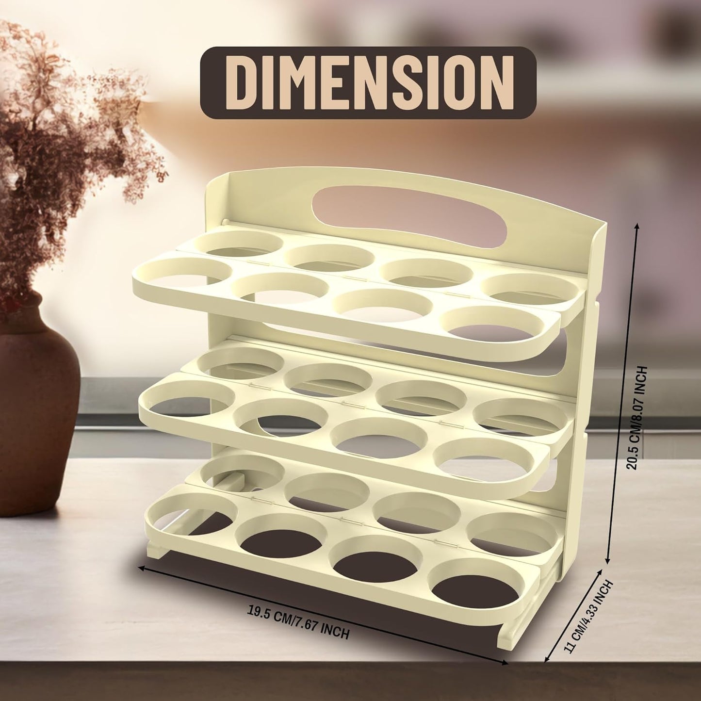 24 Grid Egg Storage Box Egg Refrigerator Storage Tray