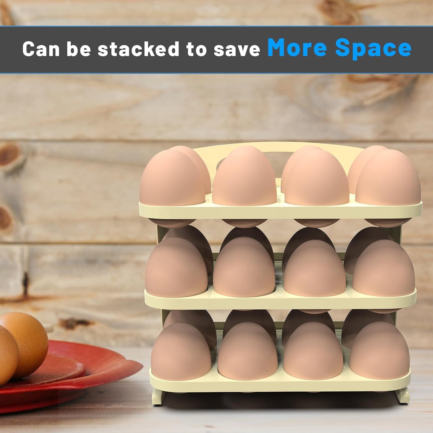 24 Grid Egg Storage Box Egg Refrigerator Storage Tray