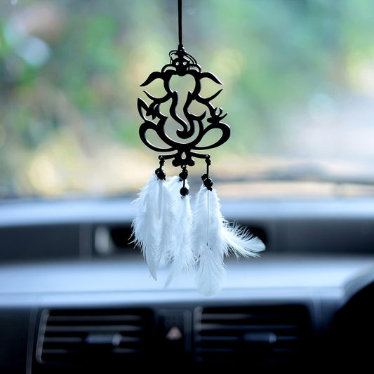 02Acrylic Ganesha Car Hanging Accessories Mandhir/Car Dashboard