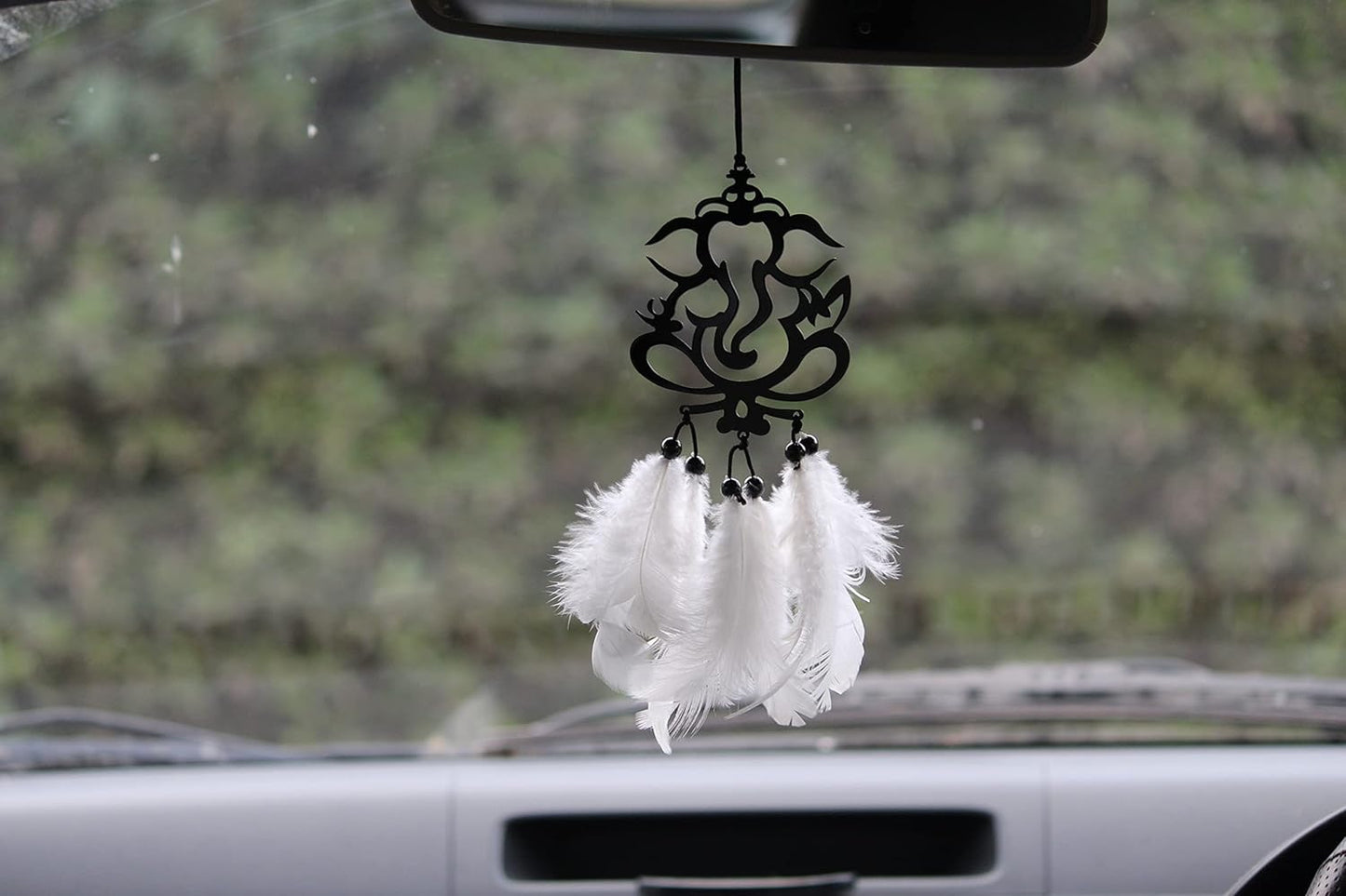 02Acrylic Ganesha Car Hanging Accessories Mandhir/Car Dashboard