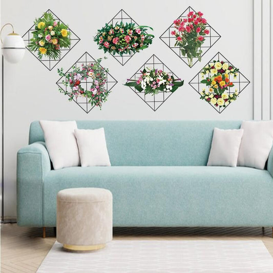 Awesome Floral 3D Wall Decor stickers! (Pack of 6)