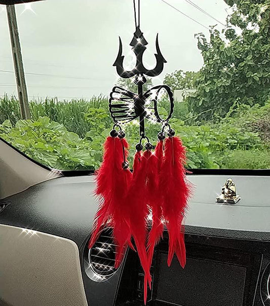 01Acrylic Trishul Car Hanging Accessories Mandhir/Car Dashboard