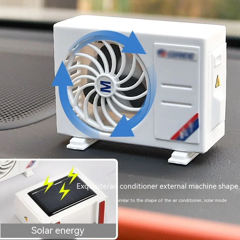 Solar Powered Window Ac and Air Freshener For Car