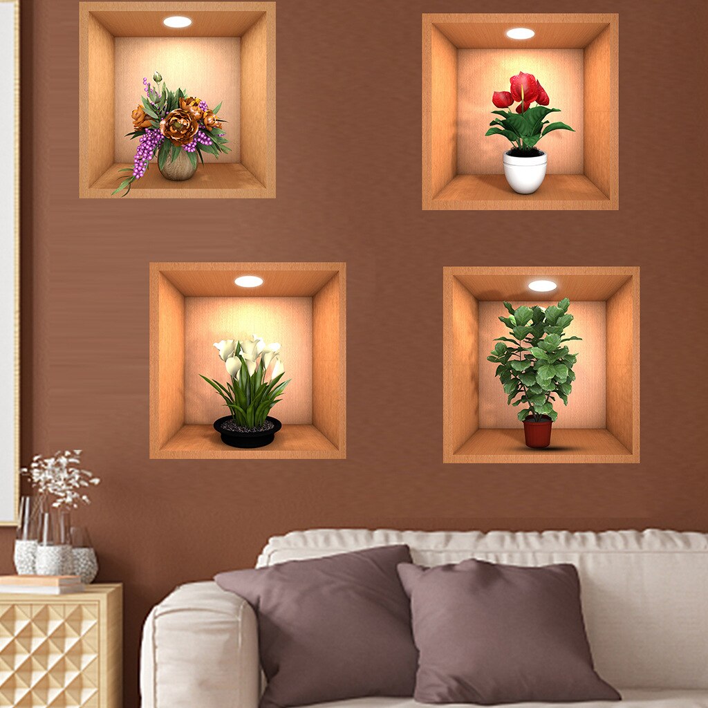 Awesome 3D Wall Decor stickers! (Pack of 4)