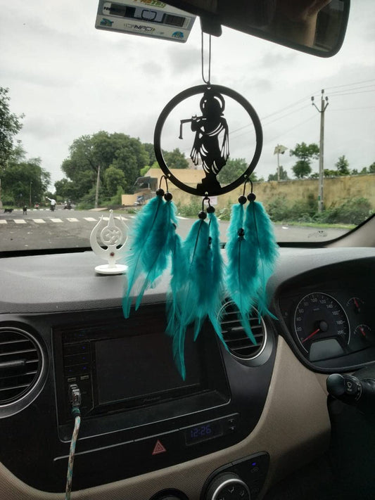 08 Acrylic Krishna Car Hanging Accessories Mandhir/Car Dashboard