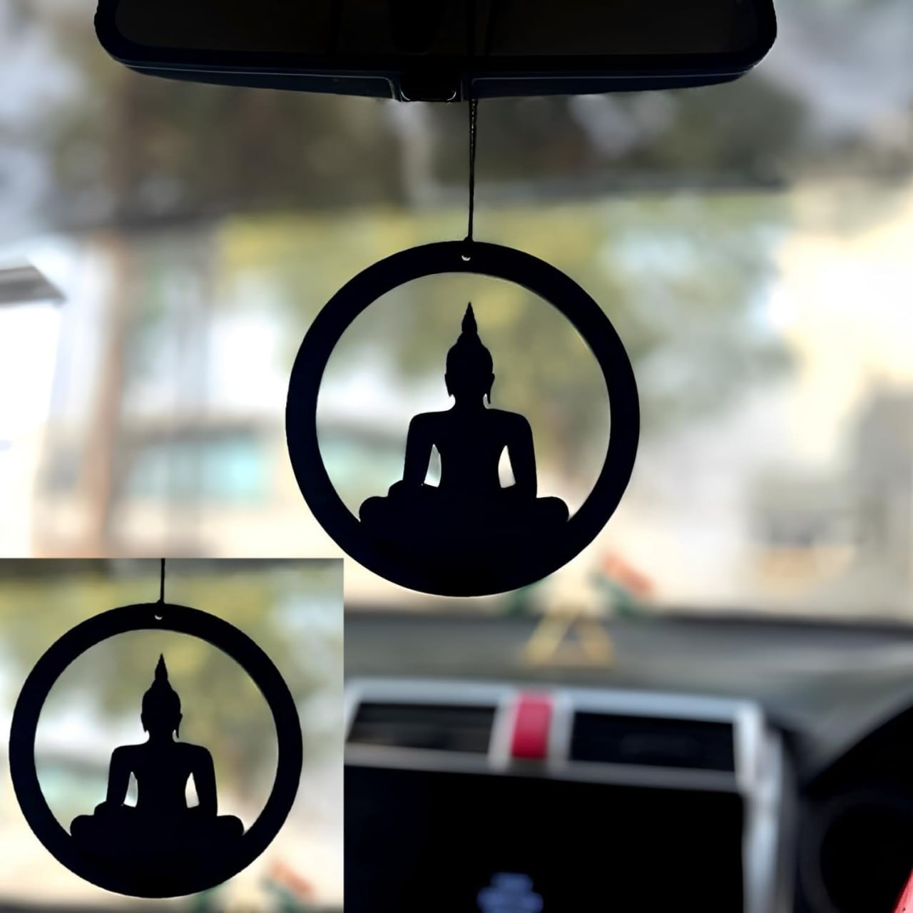 09 Acrylic Buddha Car Hanging Accessories Mandhir/Car Dashboard