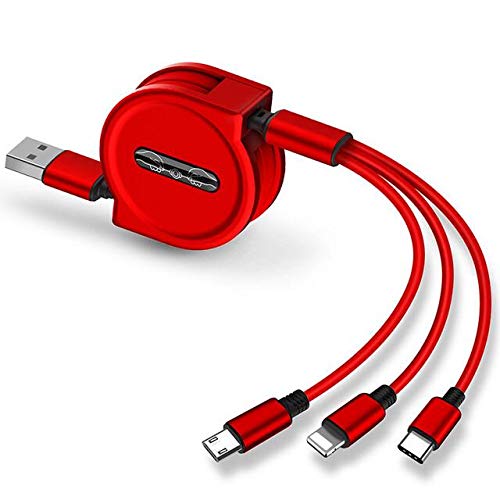 CumyShop ™️ Cable, 3 in 1 Cable for iPhone Micro USB Type C Mobile Phone
