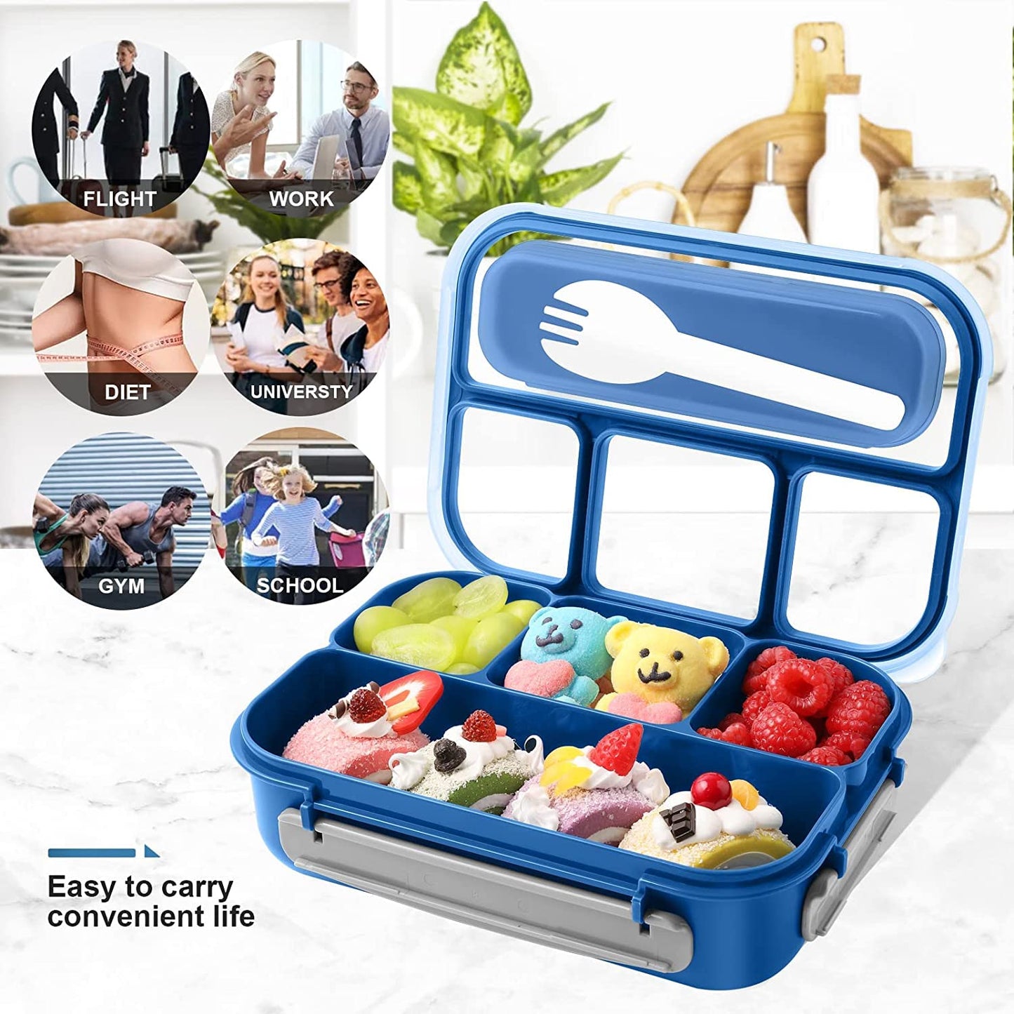 Polypropylene Lunch Boxes for Adults - 1300 ML